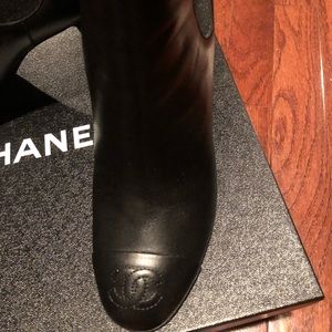 Chanel cap toe logo Booties